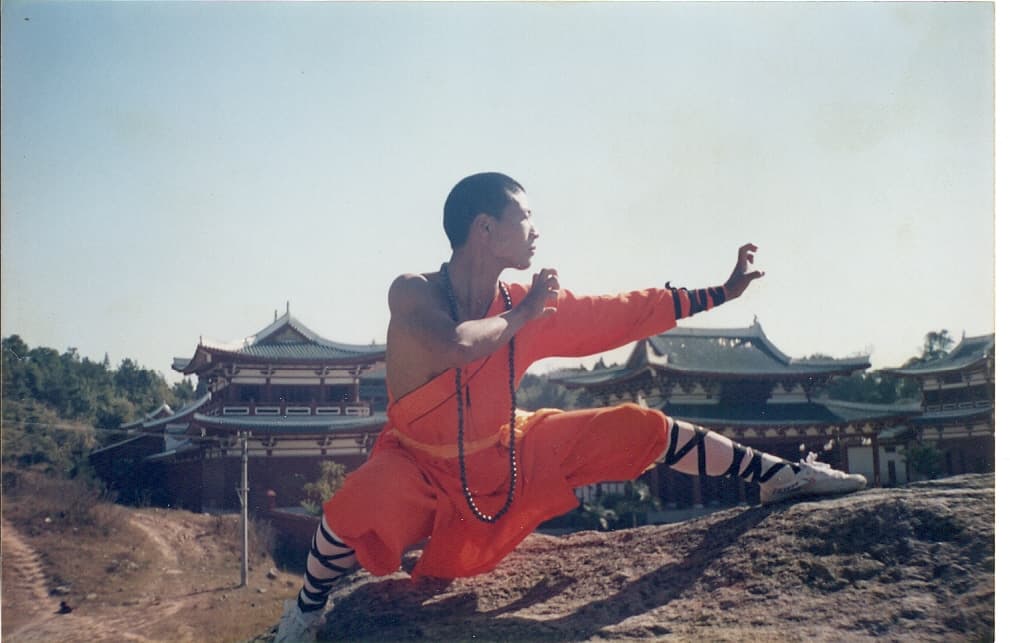 Master Zhu performing kung fu at Shaolin Temple